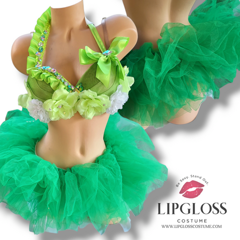 Ready to Ship Sexy Green TinkerBell Fairy, Woman's Halloween Costume, Ray of Sunshine