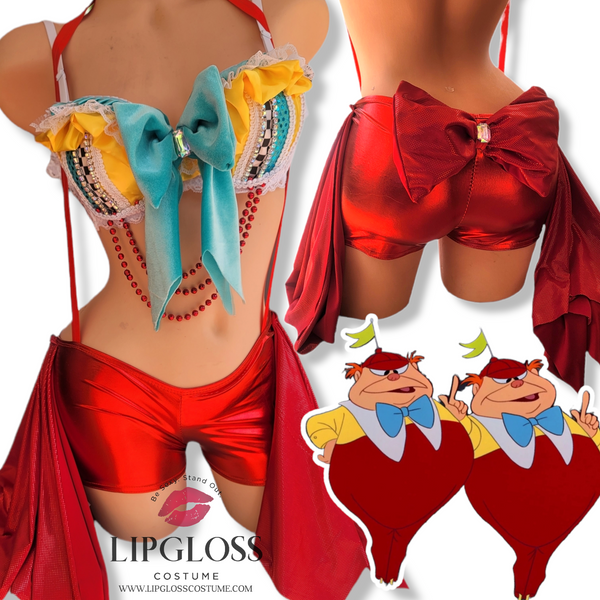 Tweedle Dee Tweedle Dum Inspired Costume - Rave Wear - Rave Outfit -