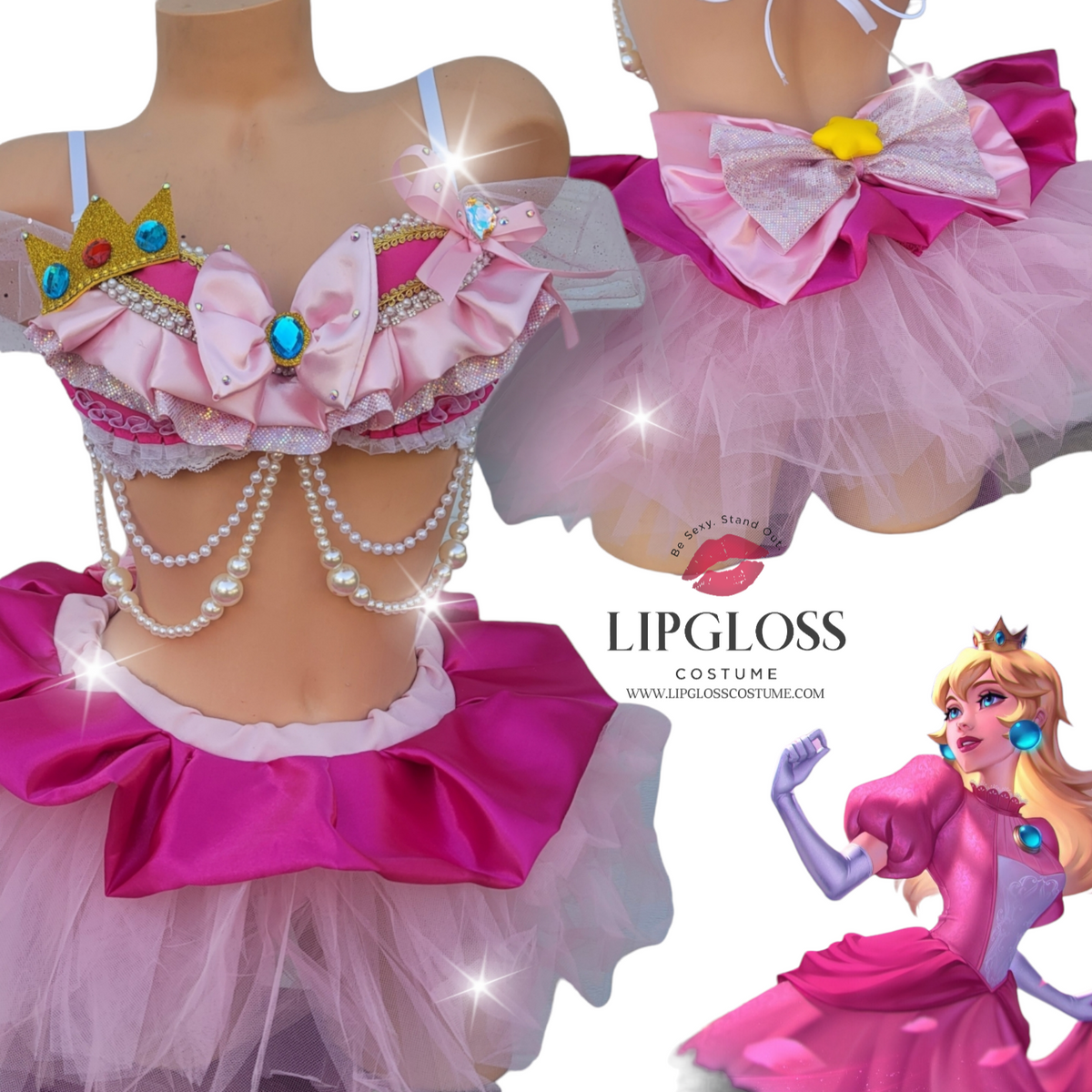 Sexy Princess Peach, SuperStar – Lipgloss Costume