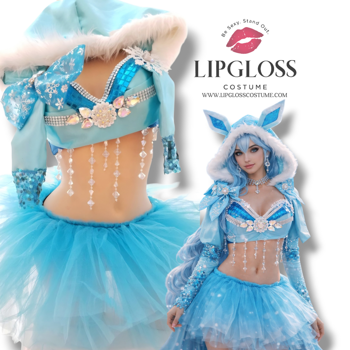 Ice Glace PokeWoman Costume Women