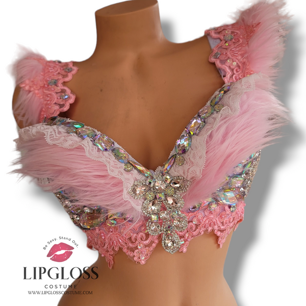 Pink Kitty Cat Rave Bra