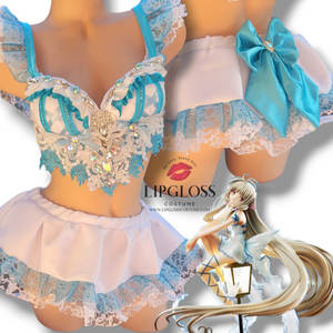 Sexy Rhinestone Anime Woman's Costume, Rave Outfit, Kawaii Doll, Chi chibots