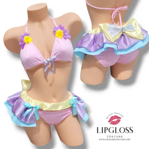 Pastel Unicorn Bikini Rave Set