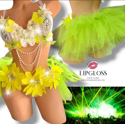 Neon Green Yellow EDC Rave Set