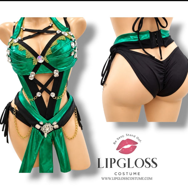 Sexy Green Jade Warrior, Emerald Assassin, Forest Fighter