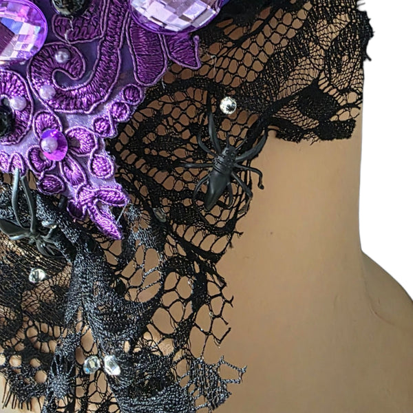 Ready to Ship Purple Black Gothic Witch