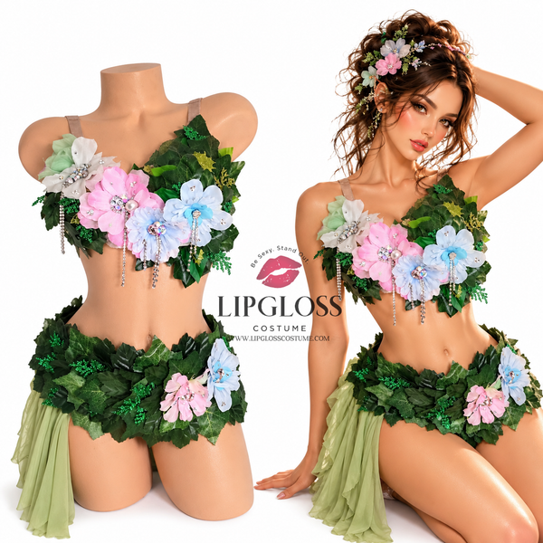 Ready to Ship Green Leaf Fairy Costume Women