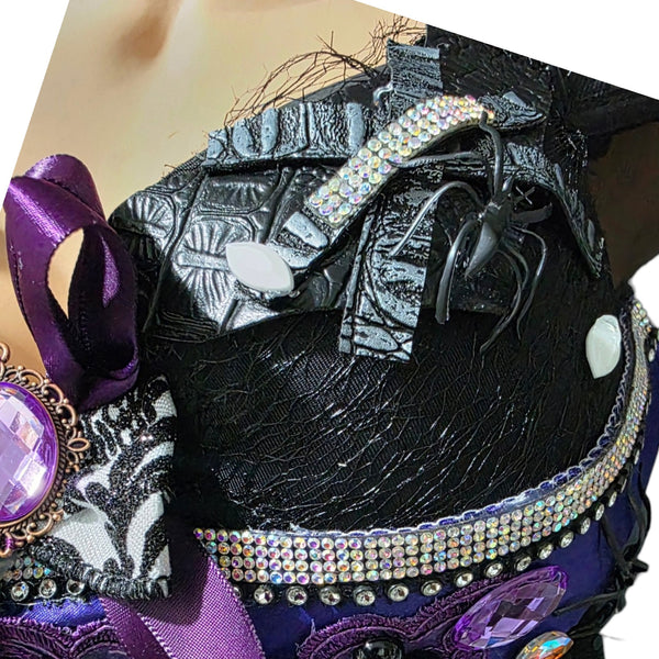 Ready to Ship Purple Black Gothic Witch