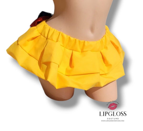 Snow Princess Inspired Yellow Ruffle Festival Mini Skirt