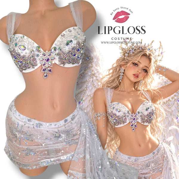 Ready to Ship White Angel Costume Women