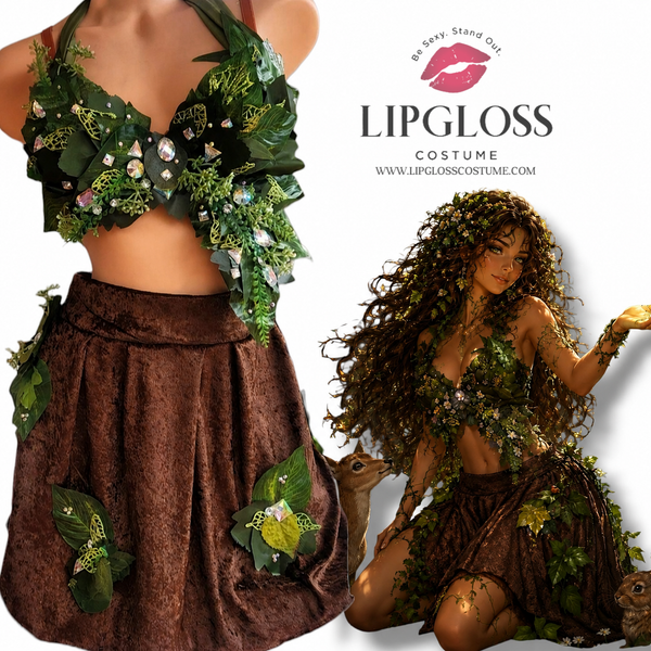 Mother Nature Fairy Costume – Enchanted Forest Goddess Woodland Outfit