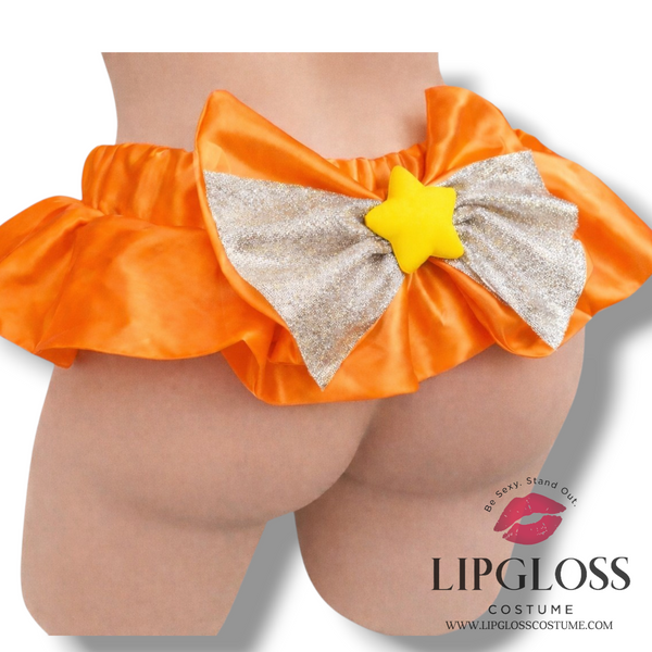 Orange Cream Sunburst Kawaii Mini Skirt, Adult Woman Micro skirt, Cosplay Bottom, Rave Bottom,  Superstar