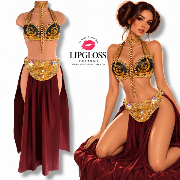 Sexy Princess Leia inspired Costume, Alliance Leader, War Princess Slave