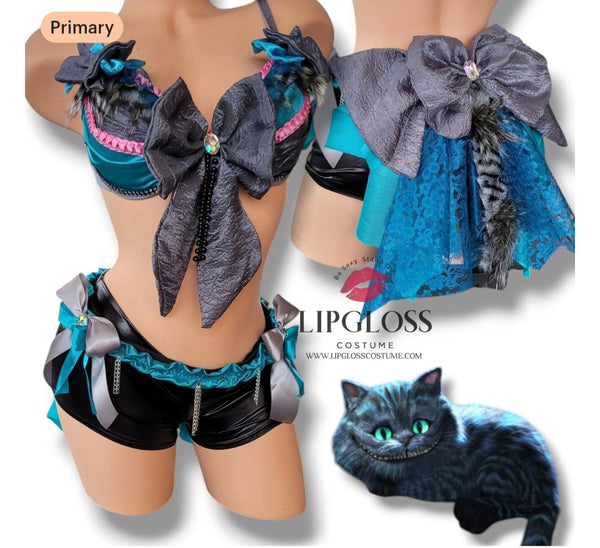 Cheshire Cat Costume – Wonderland Fantasy Cat Rave Festival Outfit