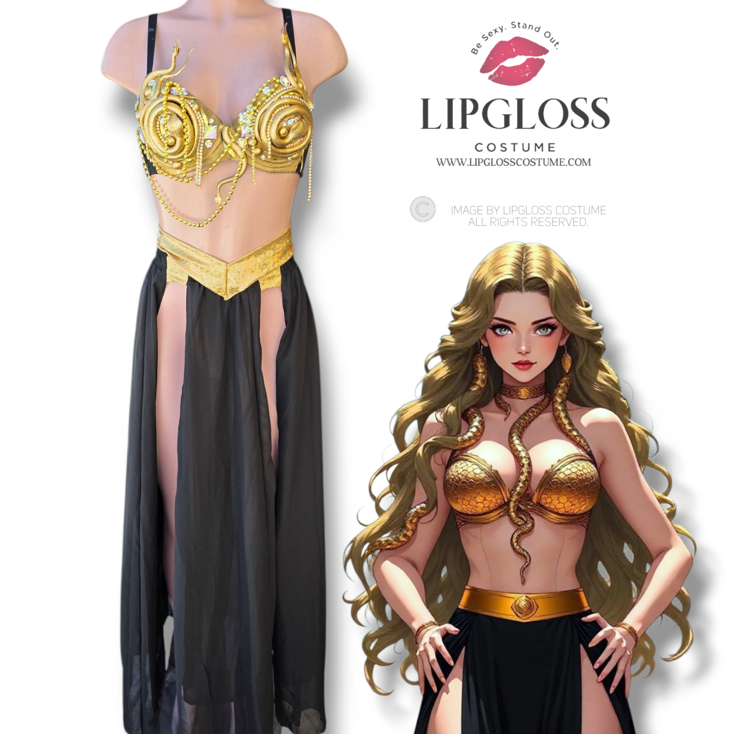 Gold Medusa Snake Queen