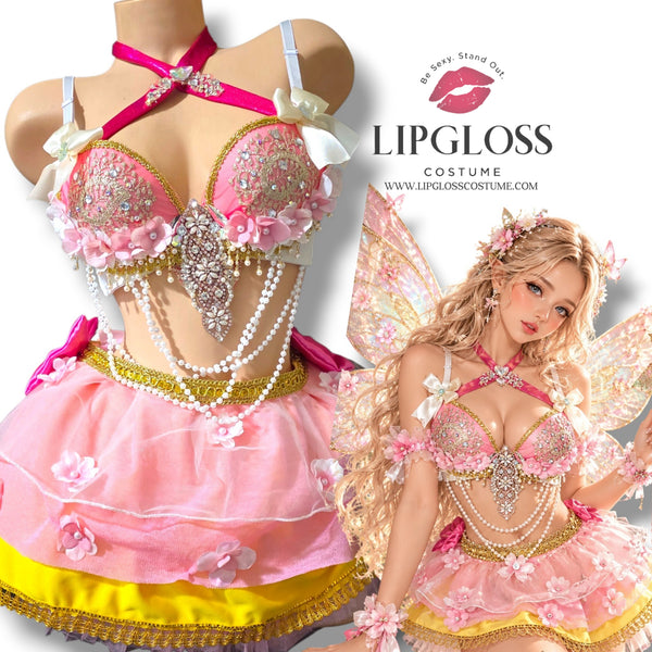 Ready to Ship Pink Gold Fairy Princess Costume