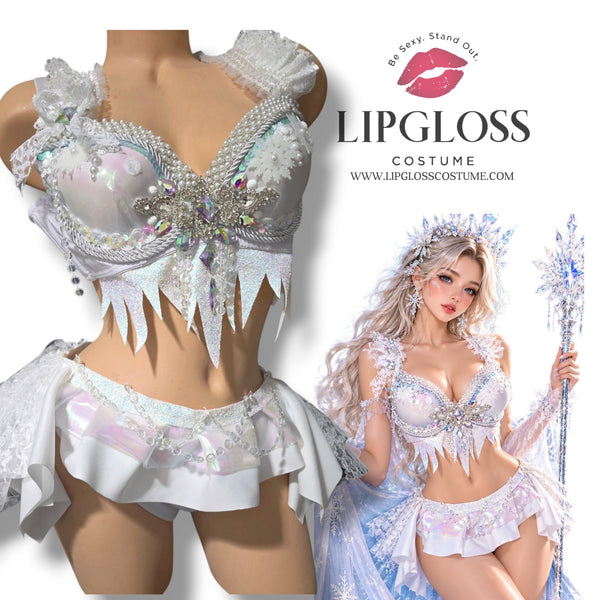 Ready to Ship White Ice Queen Costume Women