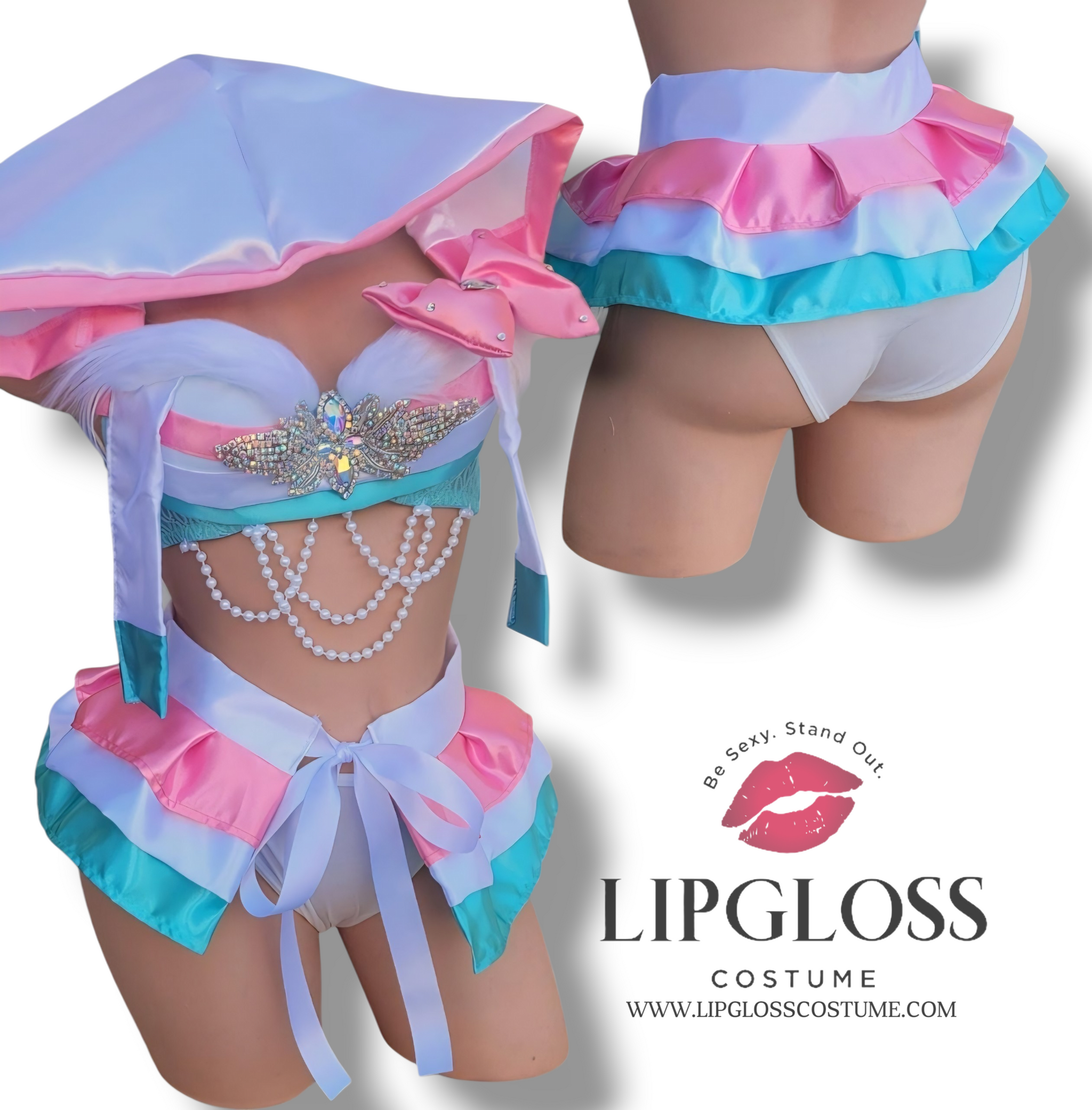Pastel Magical Girl Bunny Costume Set | Anime Kawaii Halloween Lipgloss Costume Pastel Magical Girl Bunny Costume Set | Anime Kawaii Halloween Lipgloss Costume