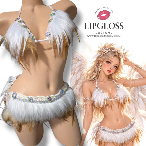 Ready to Ship White Feather Angel Costume