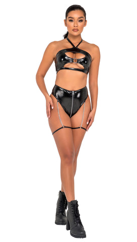 6117 - VINYL TOP WITH CUTOUT & RING DETAIL