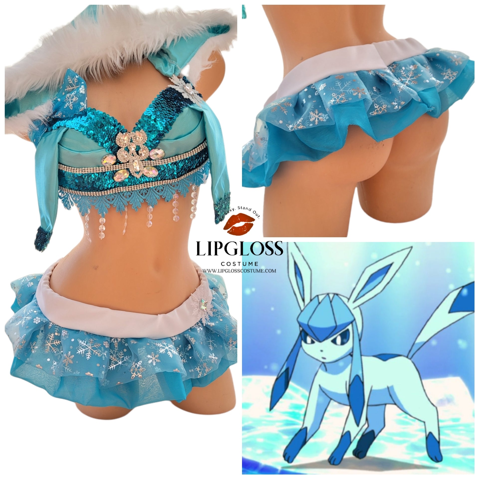 Sexy Pokemon Glaceon inspired Costume