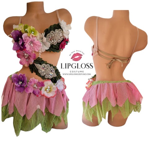 Pink Green Fairy Costume