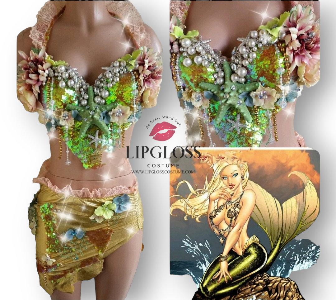 Golden Mermaid Costume