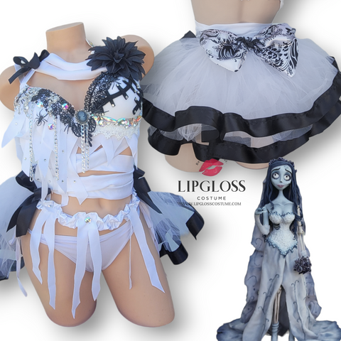 The Sexy  White Mummy Costume with tutu