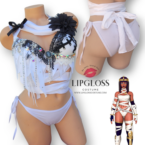 The Sexy  White Mummy Costume with bikini